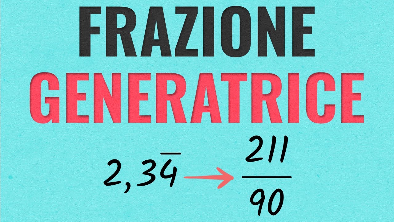 FRAZIONE GENERATRICE di un Numero Periodico