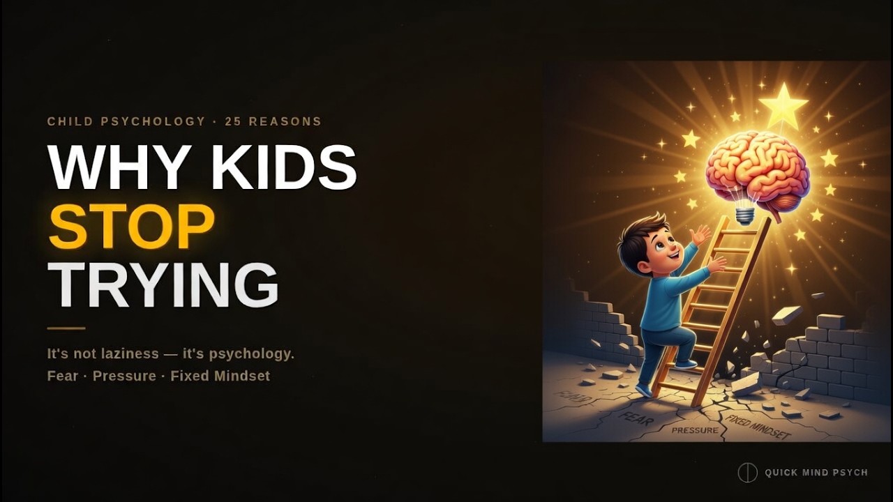 Why Kids Stop Trying — 25 Psychological Reasons Parents Miss