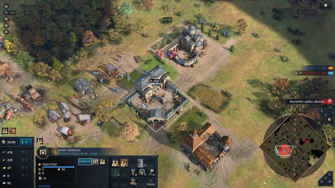 S12E013 Platin 1v1 Sıralı Oyun #aoe4 - MAKEDON vs Fransız - Saldırılar hiç bitmedi.