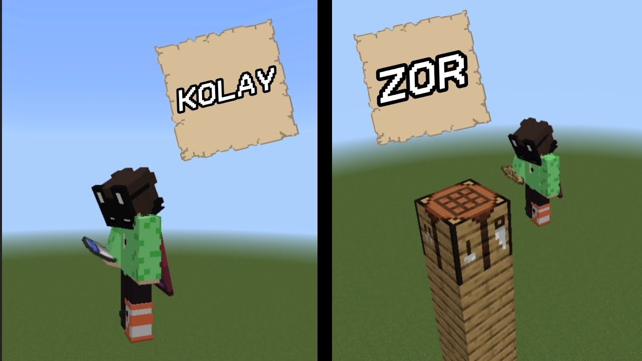 Minecraft'ın En Zor Clutchlarını Denedim | Minecraft Bedrock