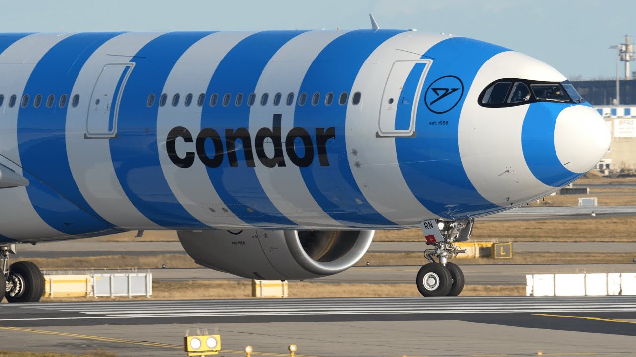 Condor A330neo (D-ANRN) mit JET-Power – Rolling Takeoff 🛫 in Frankfurt nach MRU