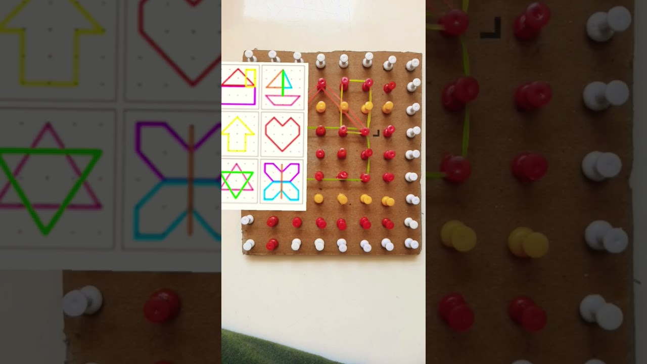 DIY Geo Board for kids..Great for fine motor skills and focus & many more. #toddleractivities