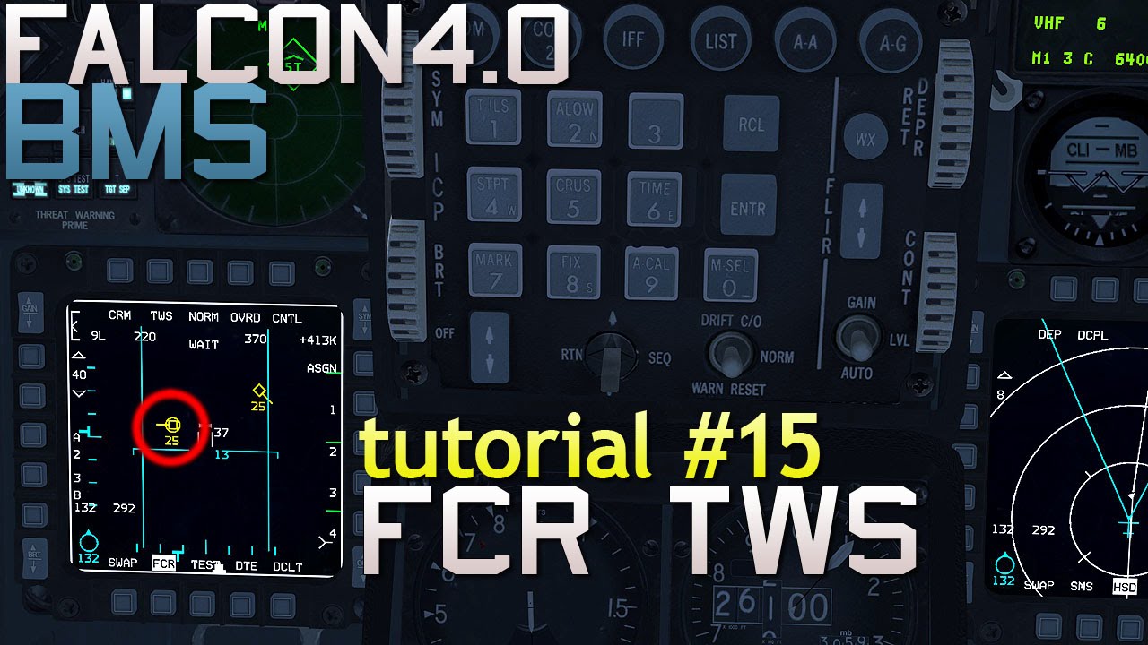 Falcon 4 BMS 4.33 Tutorial 15 using FCR in TWS mode