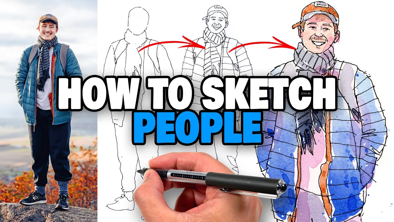 How To Sketch PEOPLE Loosely | Simple Process For Beginners