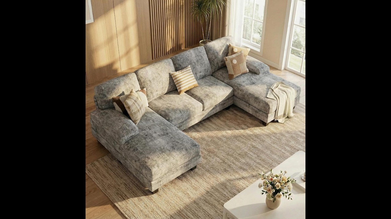 Review: Homall Modular U-Shaped Sofa – 4-Seater Chenille Couch for Living Rooms!