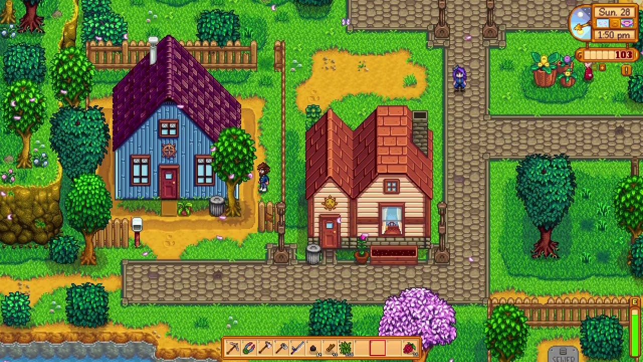 Stardew Valley 100% (No Commentary) - E28 - A busy end to our first Spring!