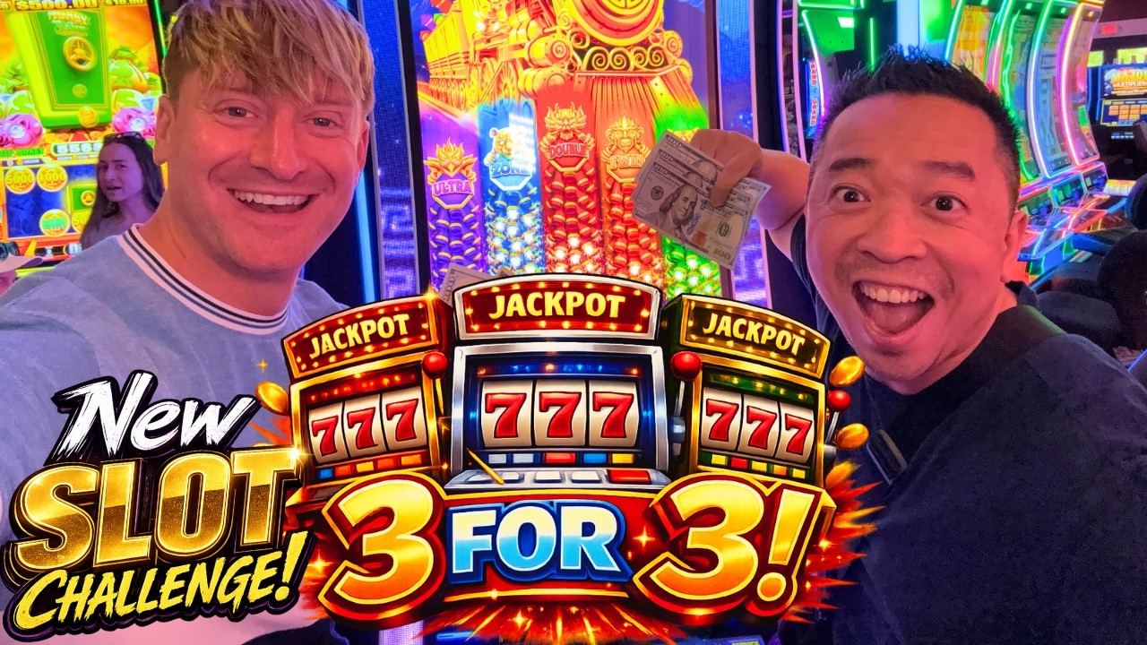 ★NEW SLOT CHALLENGE!★ 3 FOR 3! WITH SLOTAHOLIC JOSH Slot Machine Challenge (EL CORTEZ CASINO)