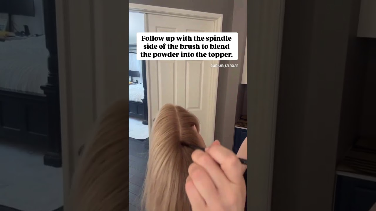 Here is a quick fix to hide knots on your wig or topper. #hairlosshelp #medicalhairloss