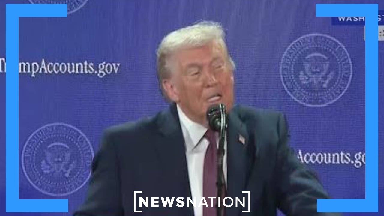 Trump brings Nicki Minaj on stage while announcing 'Trump Accounts'