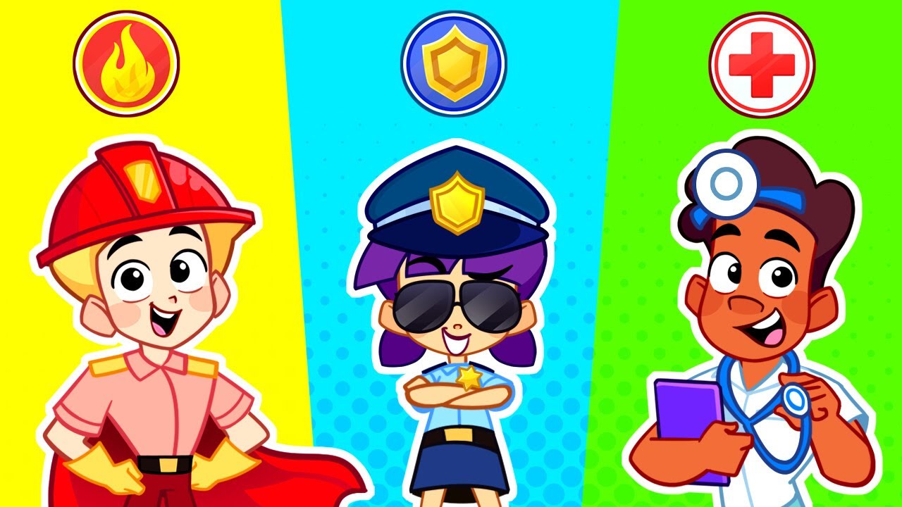 🎓🚒👩‍🍳🧑‍⚕️ Lost Uniform! Who Will I Be Today? | Learn Jobs the Fun Way!