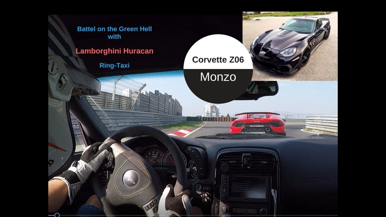Lamborghini Huracan Performante Ring-Taxi vs Tikt Corvette C6 Z06 on the Nordschleife