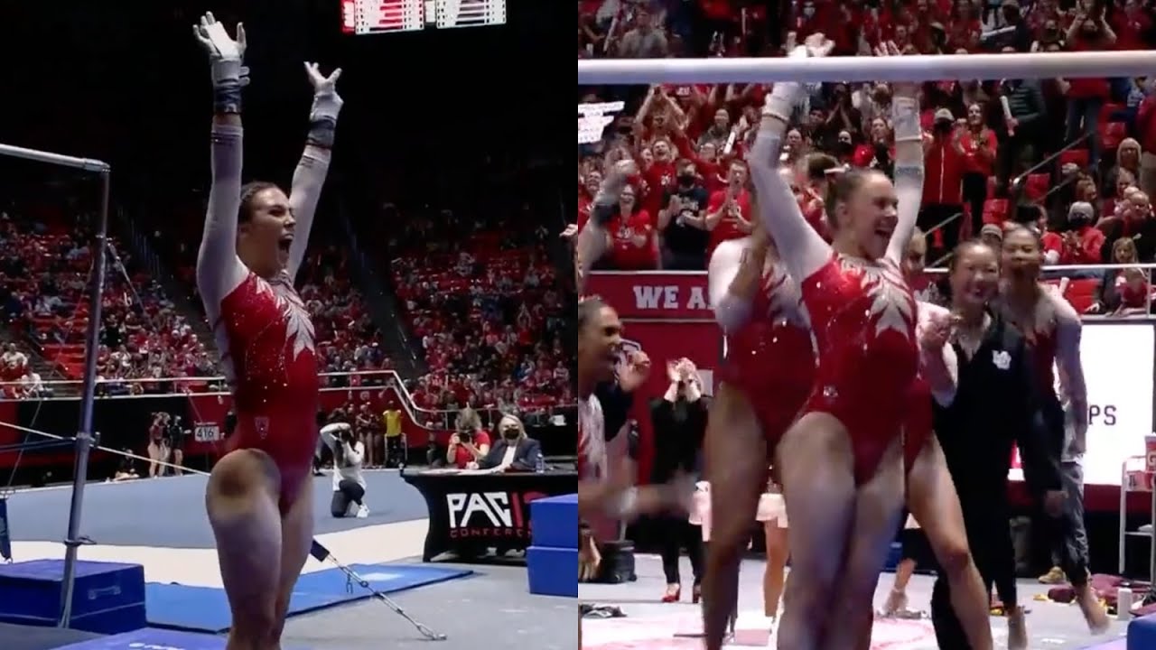 Utah gymnastics' Sage Thompson and Maile O'Keefe score back-to-back Perfect 10s on bars
