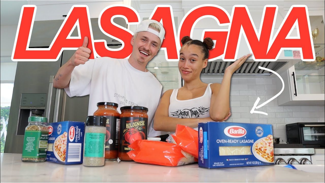 FIRST TIME MAKING LASAGNA WITH CRAWFORD *cooking show take 3*