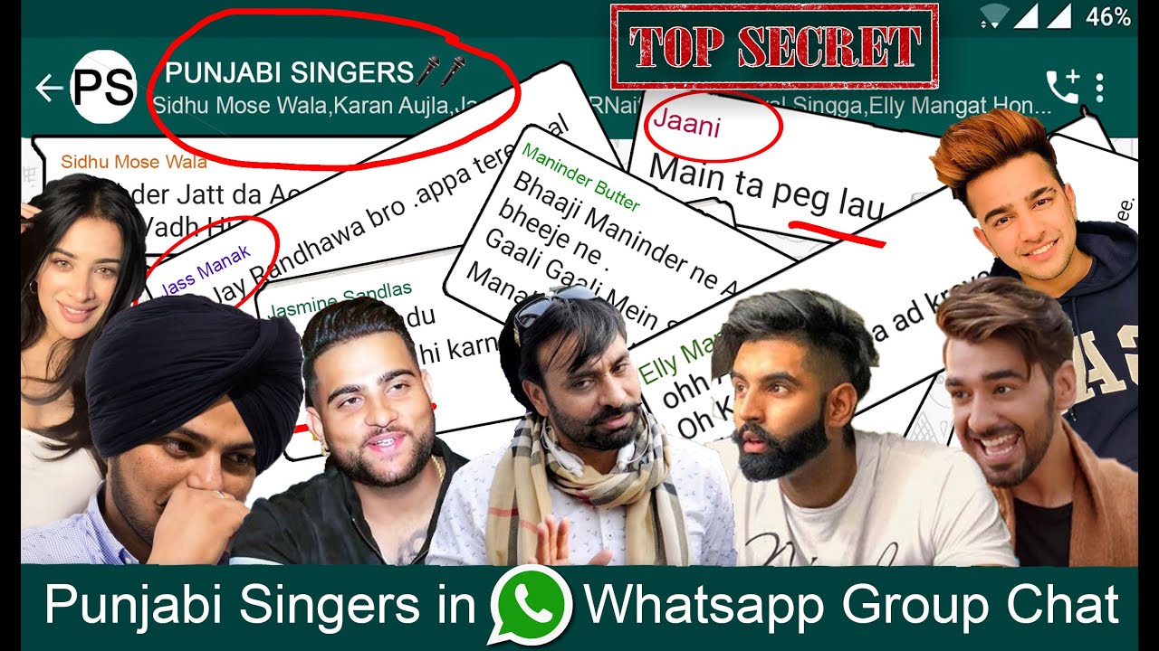 PUNJABI SINGERS in WHATSAPP GROUP CHAT Babbu Maan VS Sidhu Moose Wala| Fight | AMAN AUJLA