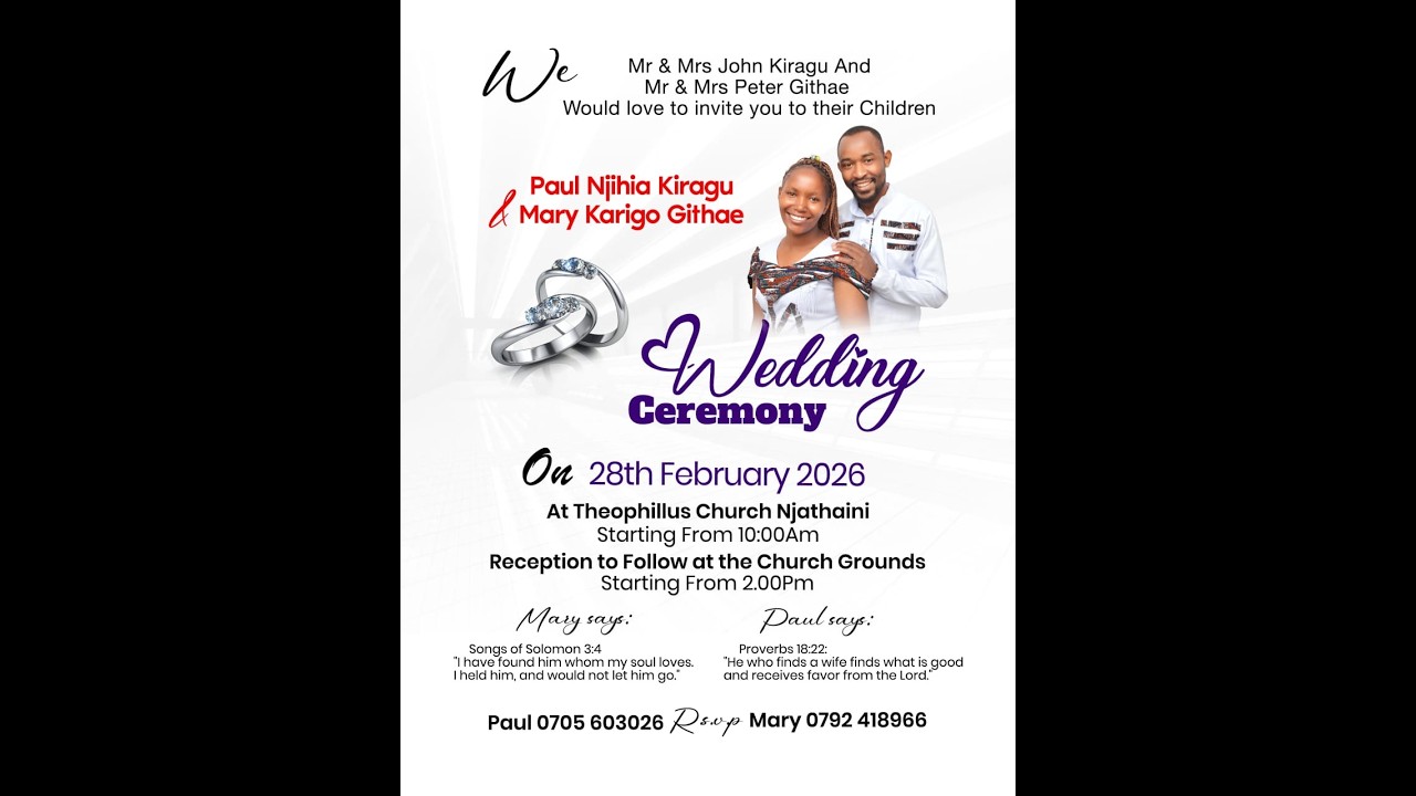 Wedding  Ceremony   I  Paul Njihia & Mary Karigo I  28TH FEB 2026