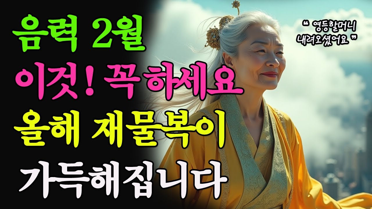 [음력 2월 영등달] 영등할머니가 내려올때 이렇게 하면 올해 금전운과 행운이 가득해집니다ㅣ영동달 돈복 재물복 받는법ㅣ부자되는법ㅣ운세 대운