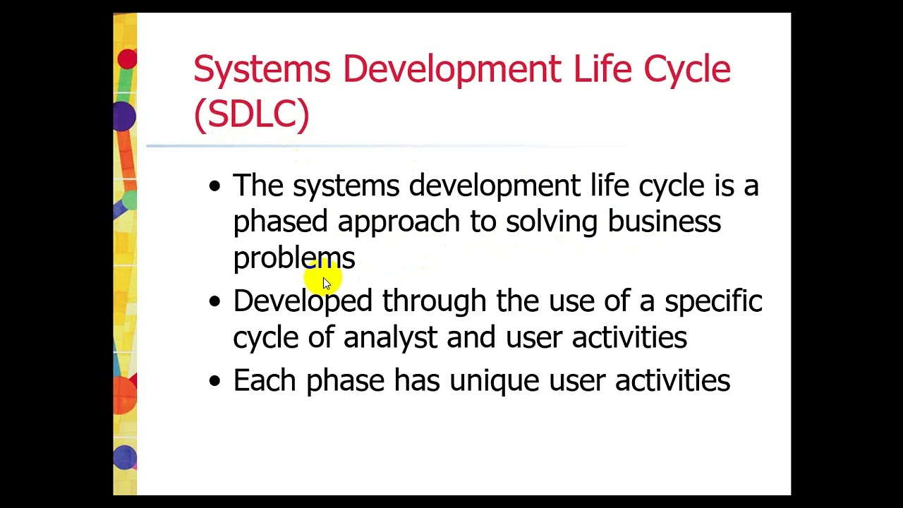 تحليل وتصميم النظم، الفصل الاول الجزء الاول. system analysis and dedign. chapter one. SDLC