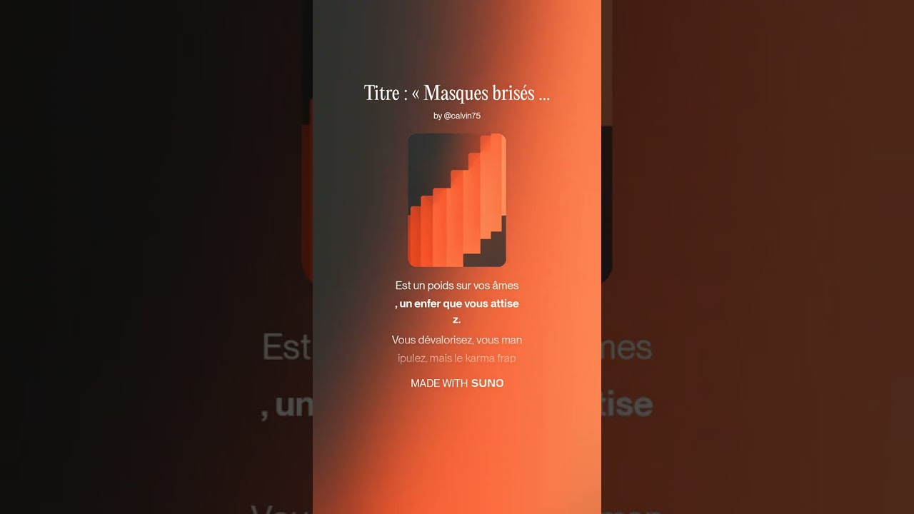Titre   « Masques brisés » 6  DENONCIATION
