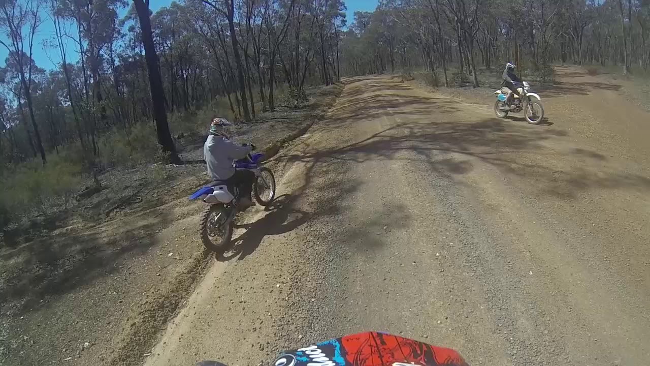 Dirt bike cruise through Costerfield, Victoria, Australia