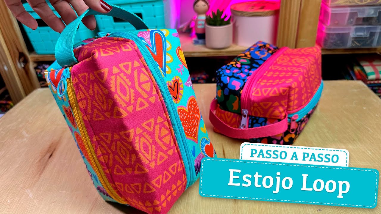 Estojo Box com 4 Zíperes Passo a Passo | Aula de Costura Criativa Fácil (Sem Viés)
