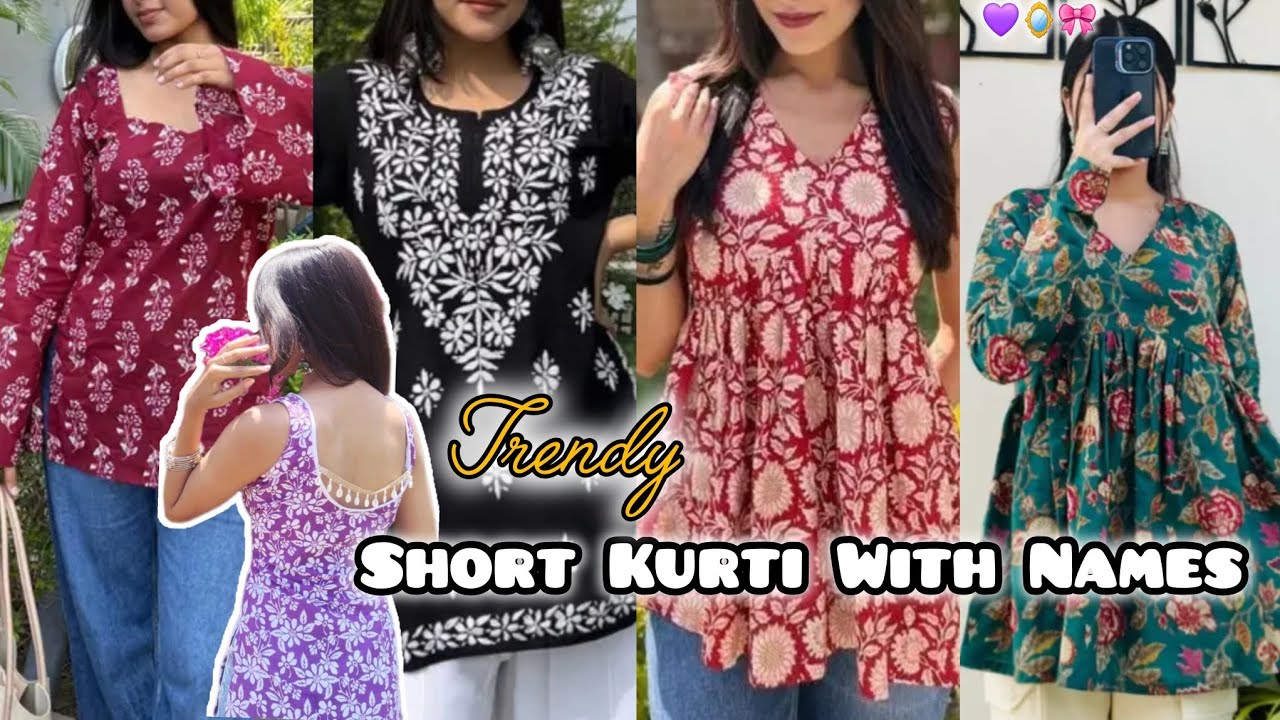Trendy Short Kurtis With Name💜types of kurtis/trendy kurti name/short kurti design/summer kurti name