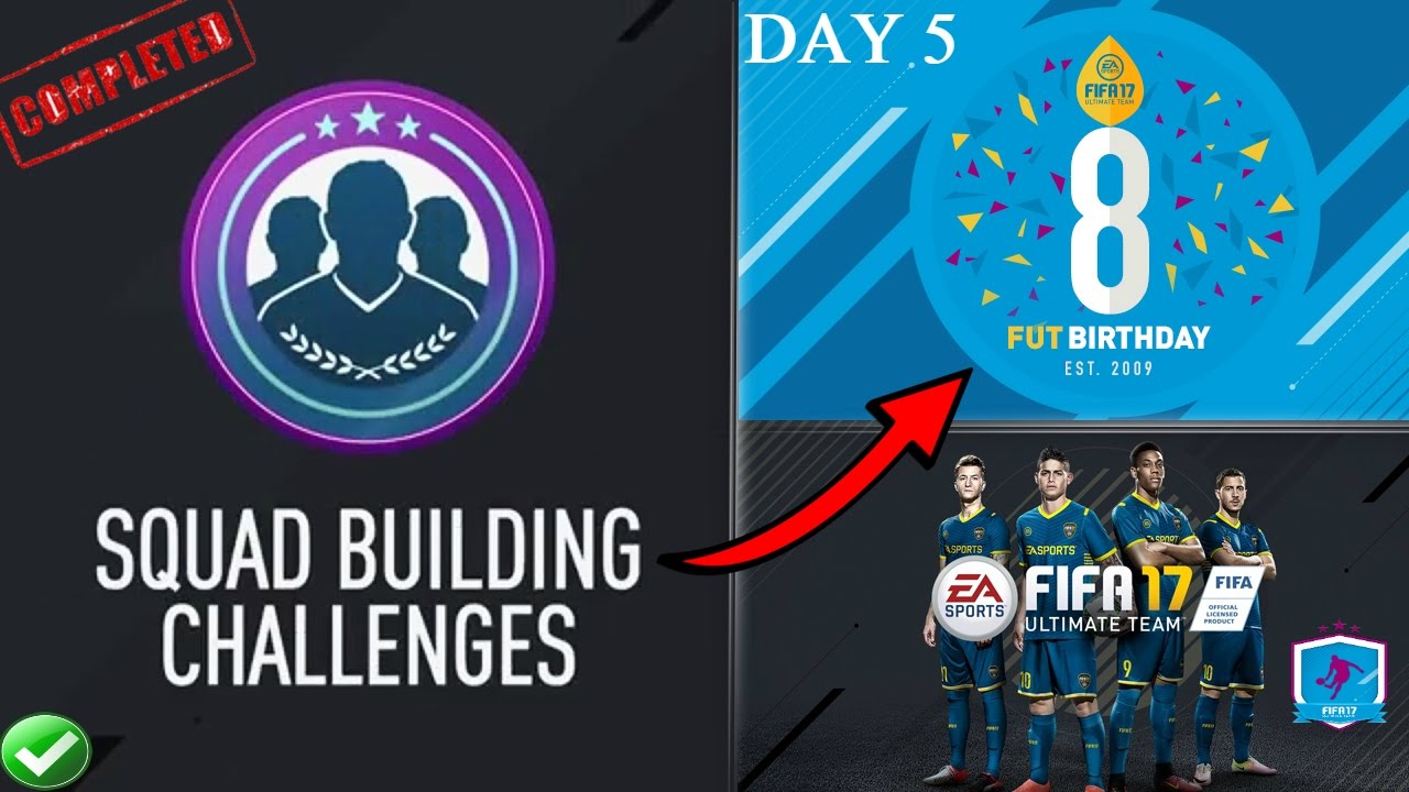FIFA 17 FUT BIRTHDAY SBC DAY 5  (CHEAPEST METHOD)