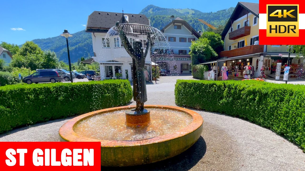 St Gilgen Wolfgangsee Austria 🇦🇹 4K HDR Virtual walking tour