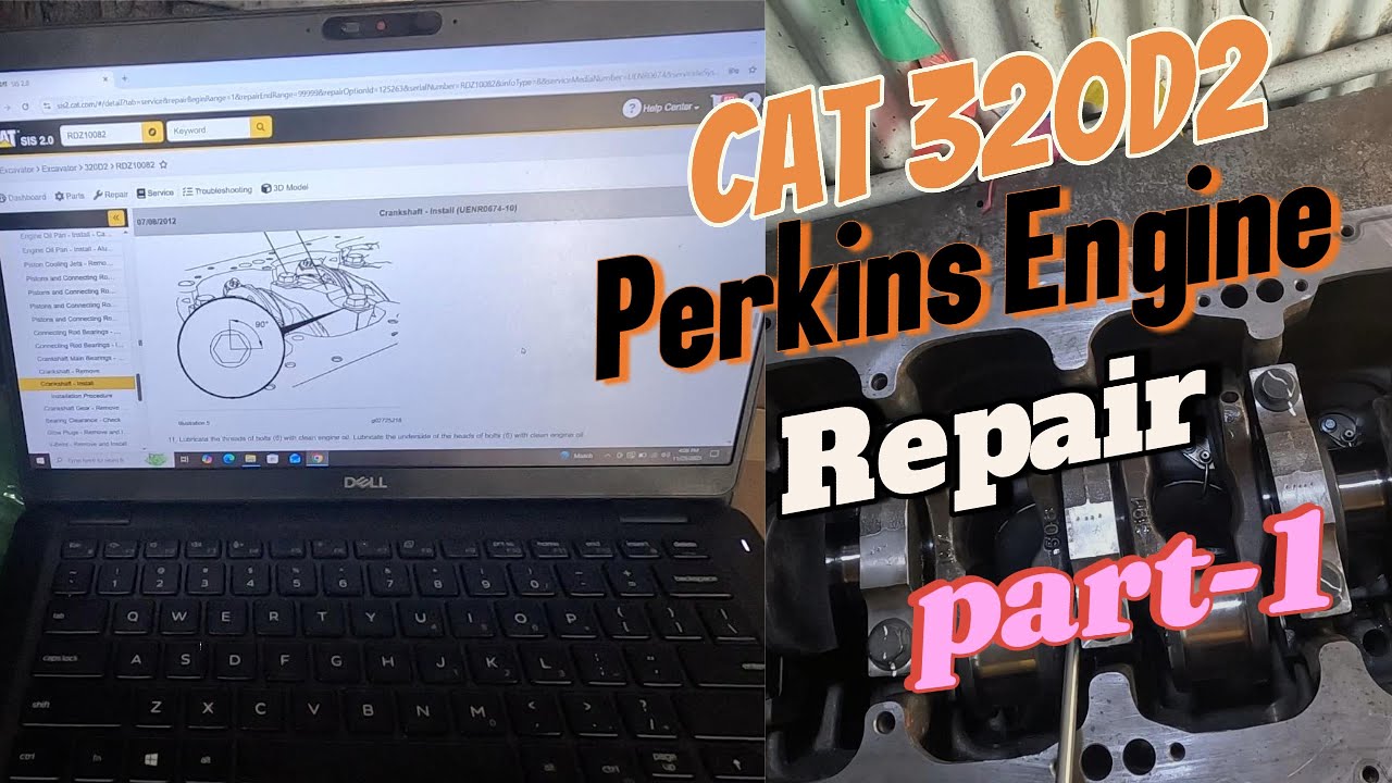CAT 323D3 Perkins Engine Repair full video Part -1