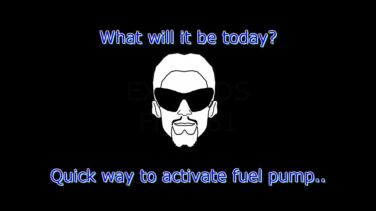 VW T3: Quick way to activate fuel pump in the engine bay