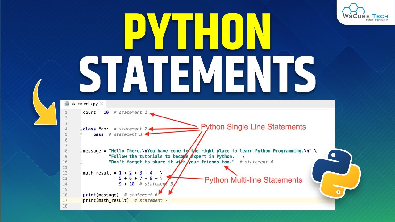 Python Statements - Python Statements Kya hai | Python Tutorials in Hindi