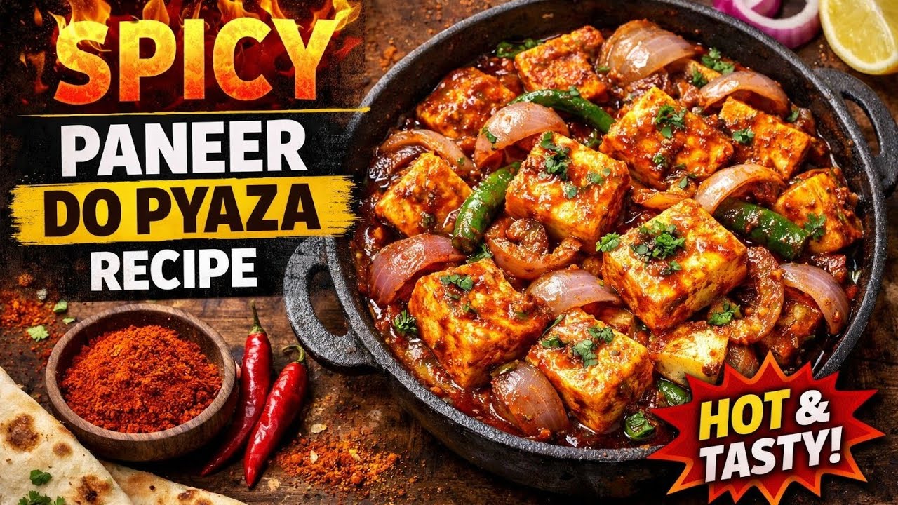 “10 Minute Me Dhaba Style Paneer Do Pyaza 🔥 | Spicy Paneer Recipe”