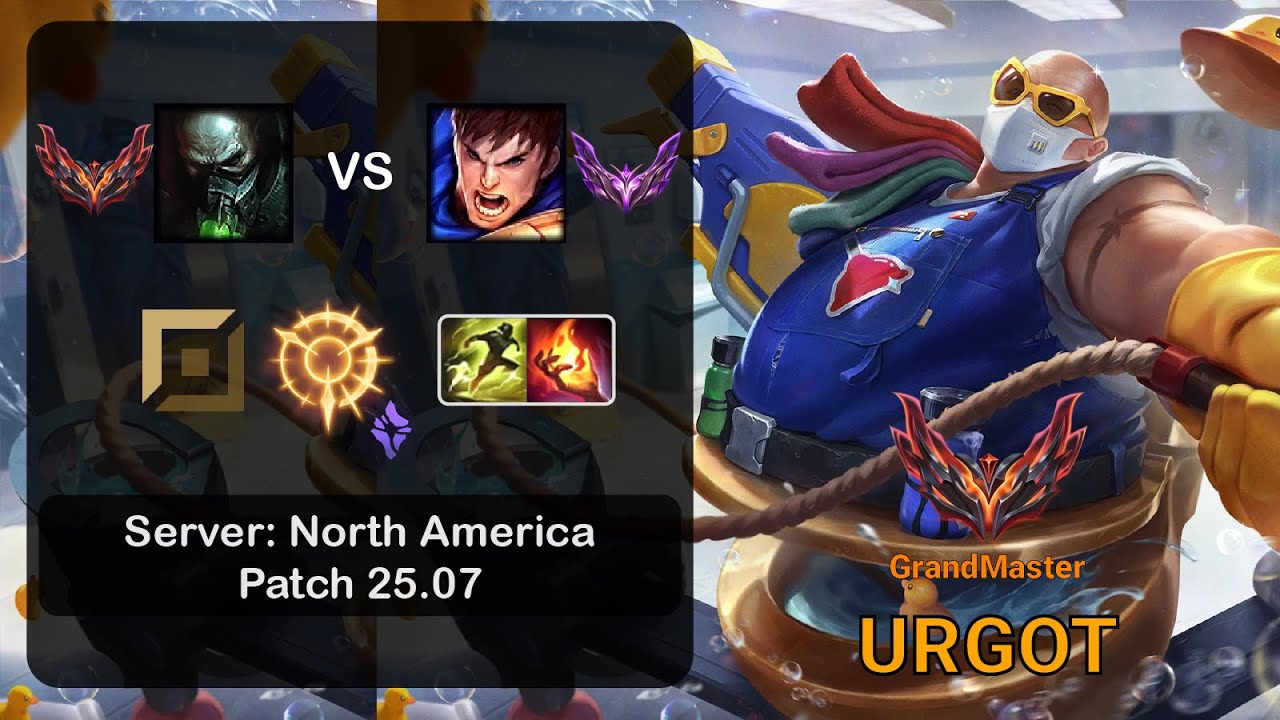 Urgot Top vs Garen - NA GrandMaster - Patch 25.07
