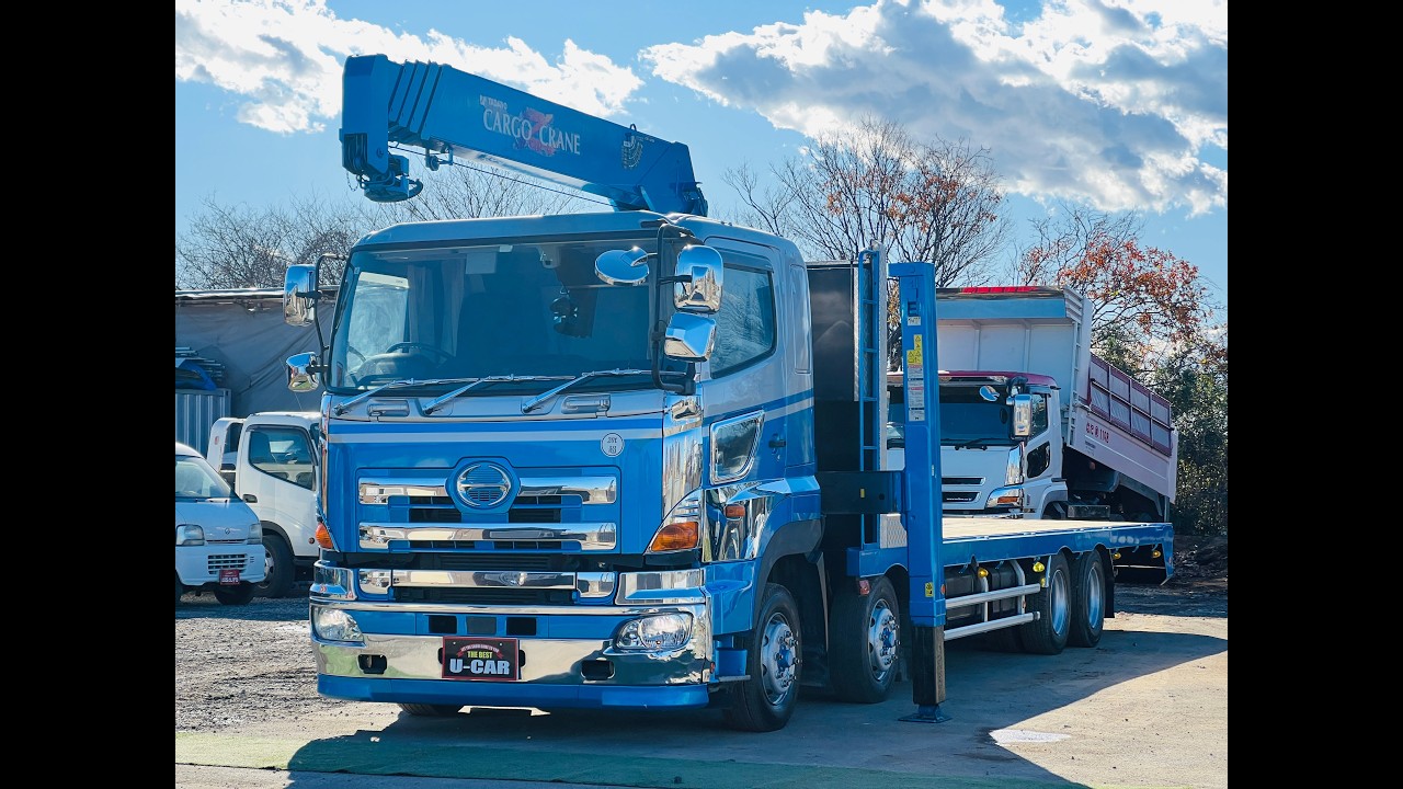 【美車】ターボ!☆動画★28年★セルフクレーン5段タダノ☆ZR505☆全ラジコン☆重機運搬車☆日野プロフィア★E13C★7速☆総輪サス☆12.3トン