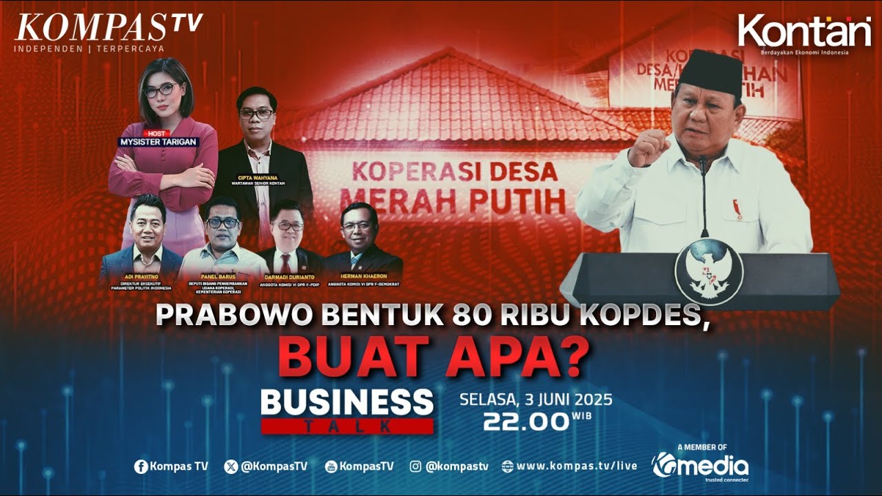 LIVE - Prabowo Bentuk 80 Ribu Kopdes, Buat Apa? | BUSINESS TALK