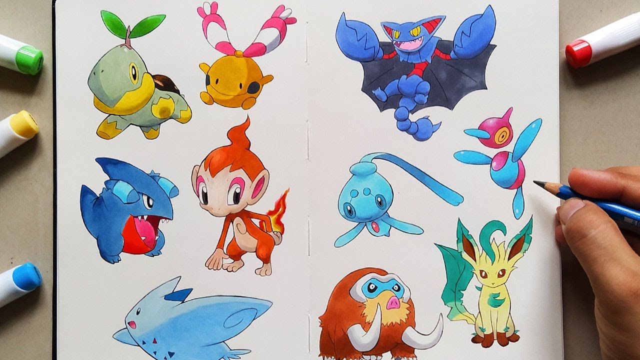 HOW TO DRAW POKEMON - Gen 4 | Easy Tutorial for Beginners