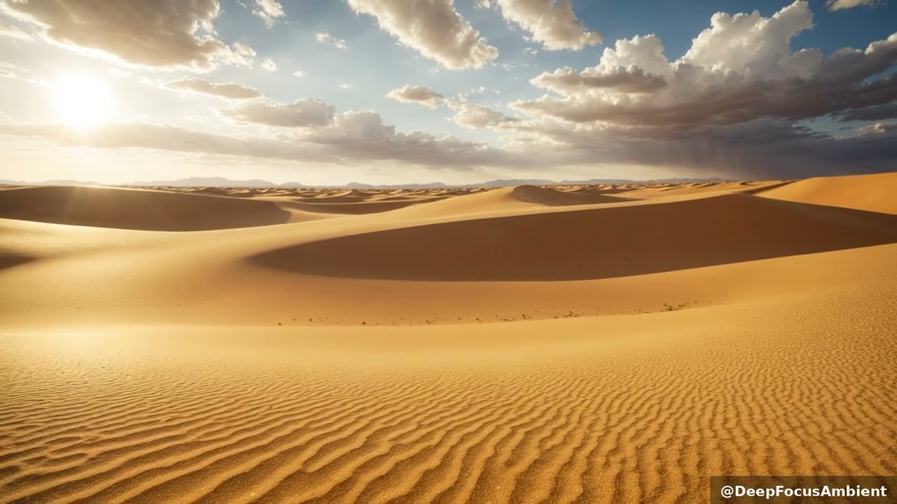 Golden Desert Morning: Soft Ambient Vibes for Focus 🌞
