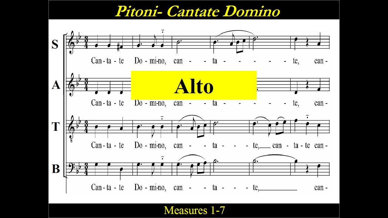 Pitoni - Cantate Domino - Alto