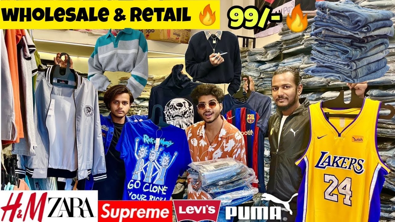 Original H&M T-shirt Only 99/- 🔥| Cheapest Wholesale And Retail Clothes In Mumbai 2023 💸