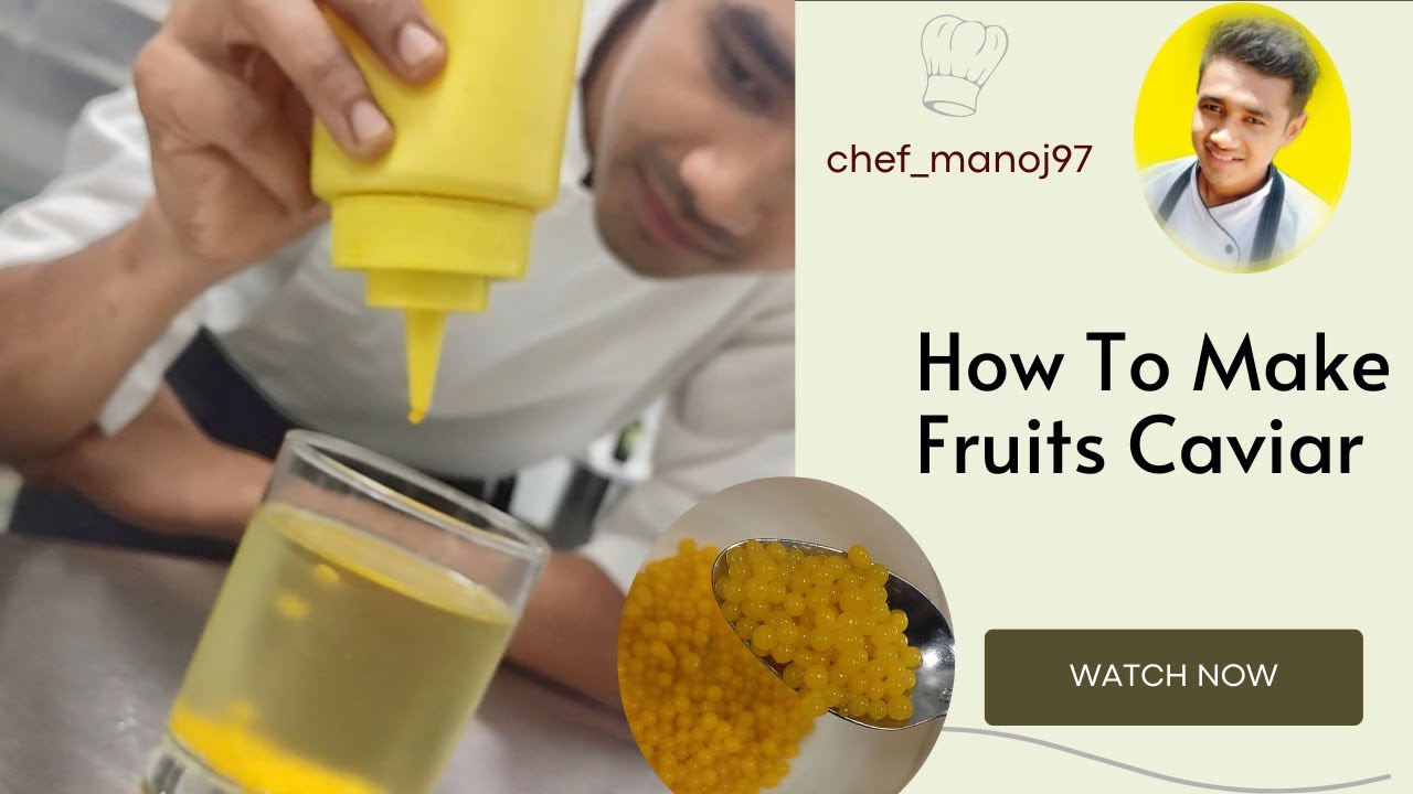 Fruit Caviar Recipe | How to make fruit caviar | Homemade mango caviar recipe |