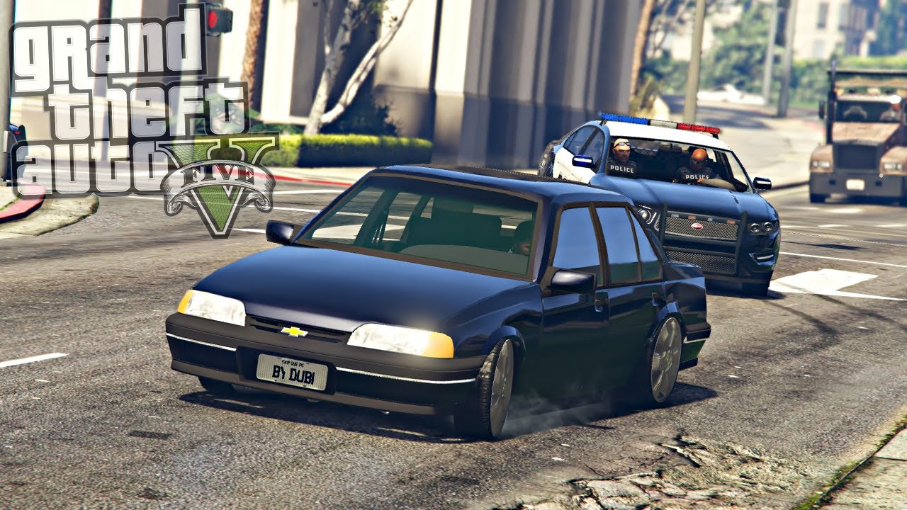 FUGA DA POLICIA DE CHEVROLET MONZA TURBÃO REBAIXADO - GRAND THEFT AUTO V - GTA V MODS