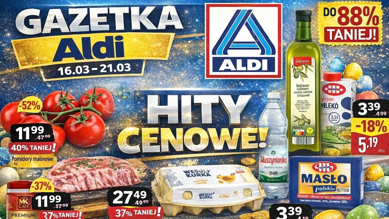 ALDI Gazetka Promocyjna 16.03-21.03.2026 Rabaty do 838 💥🎉