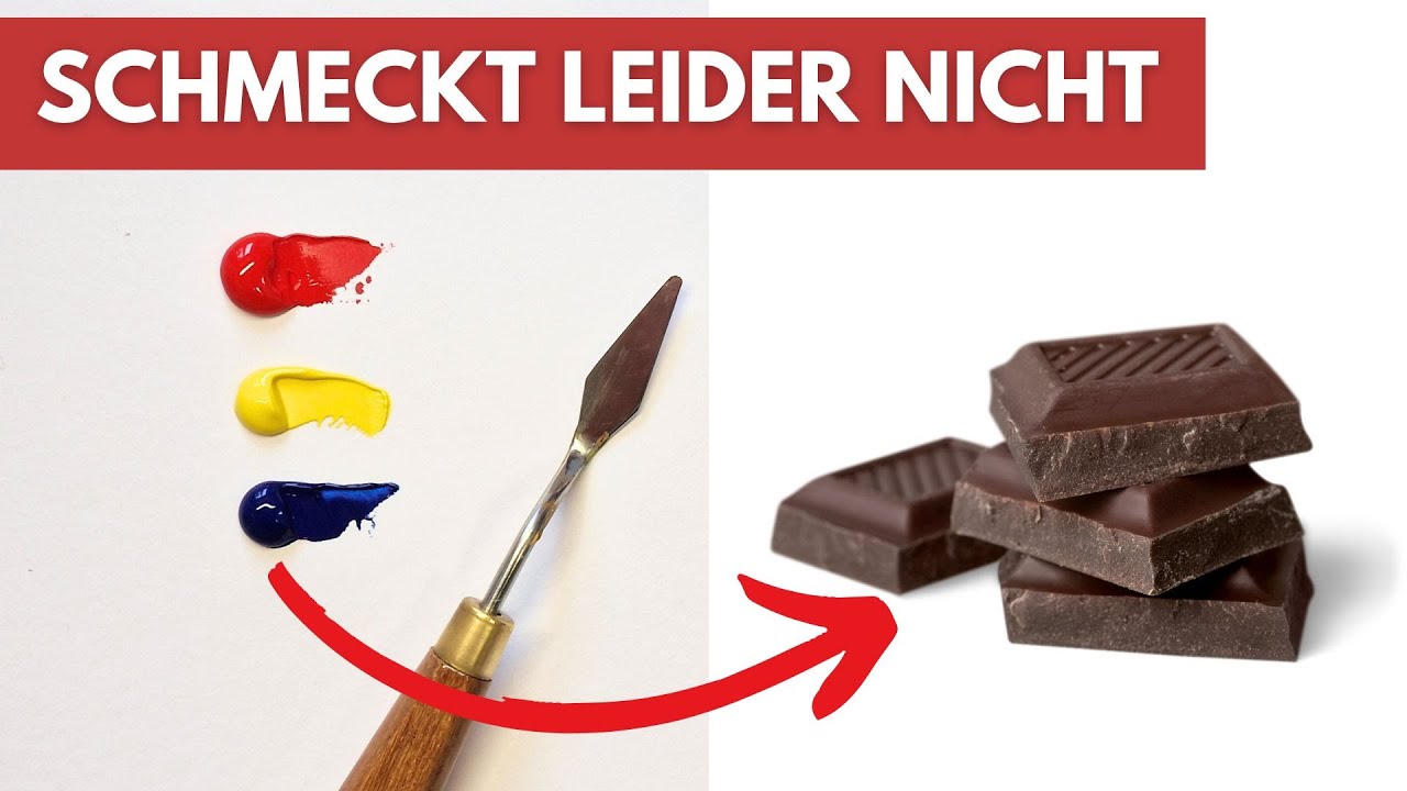 Acrylfarben mischen: Das gen&uuml;gt, um leckeres Schokoladenbraun zu mischen