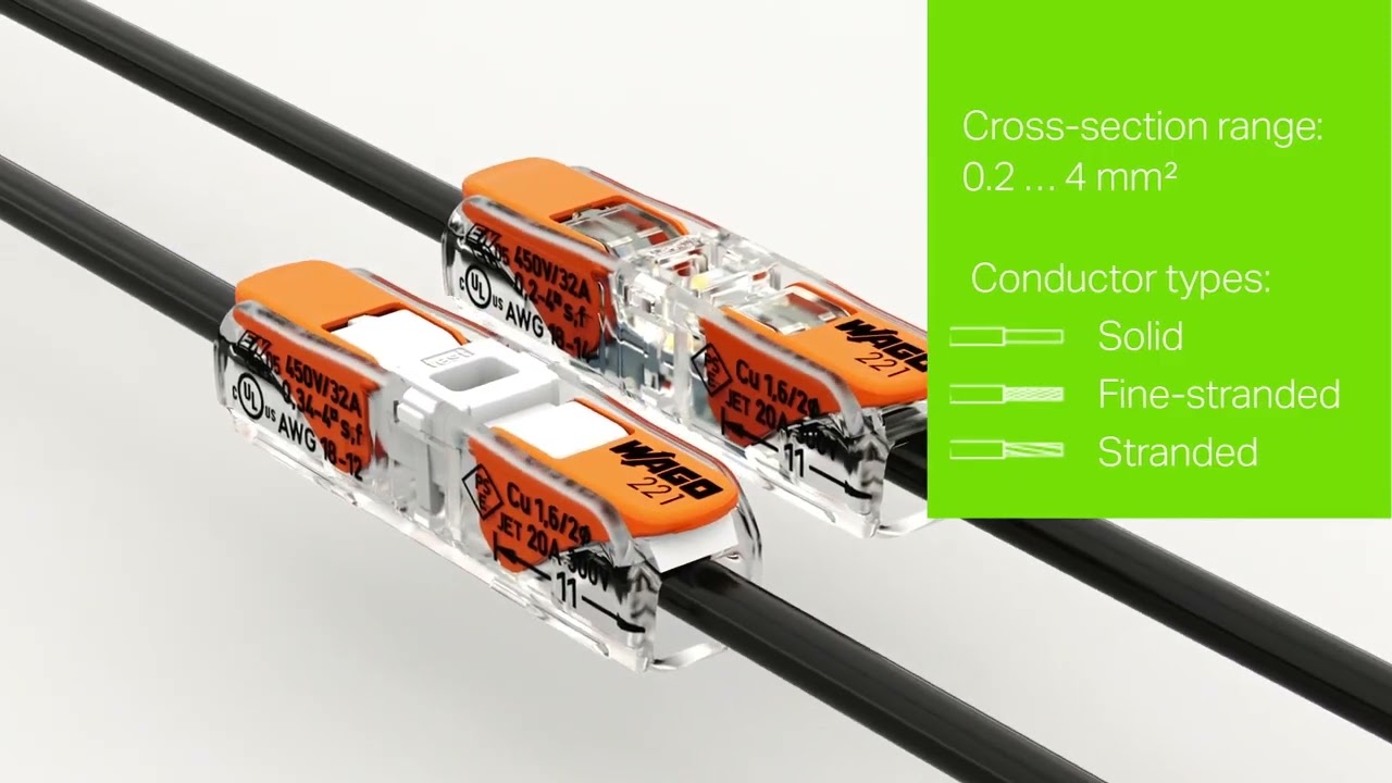 WAGO Serie 221. Conectores en línea