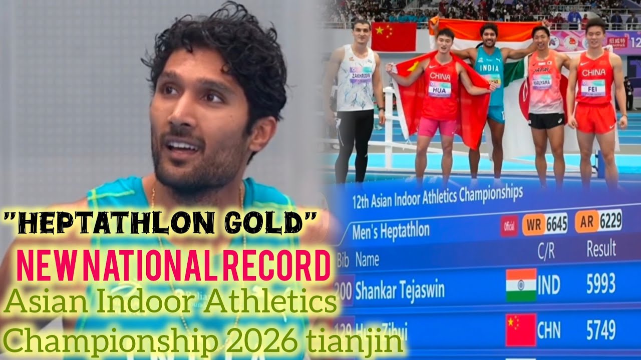 Tejaswin Shankar WINS GOLD🥇 Historic 1000m Finish & National Record (5993 pts) | Asian Indoors 2026