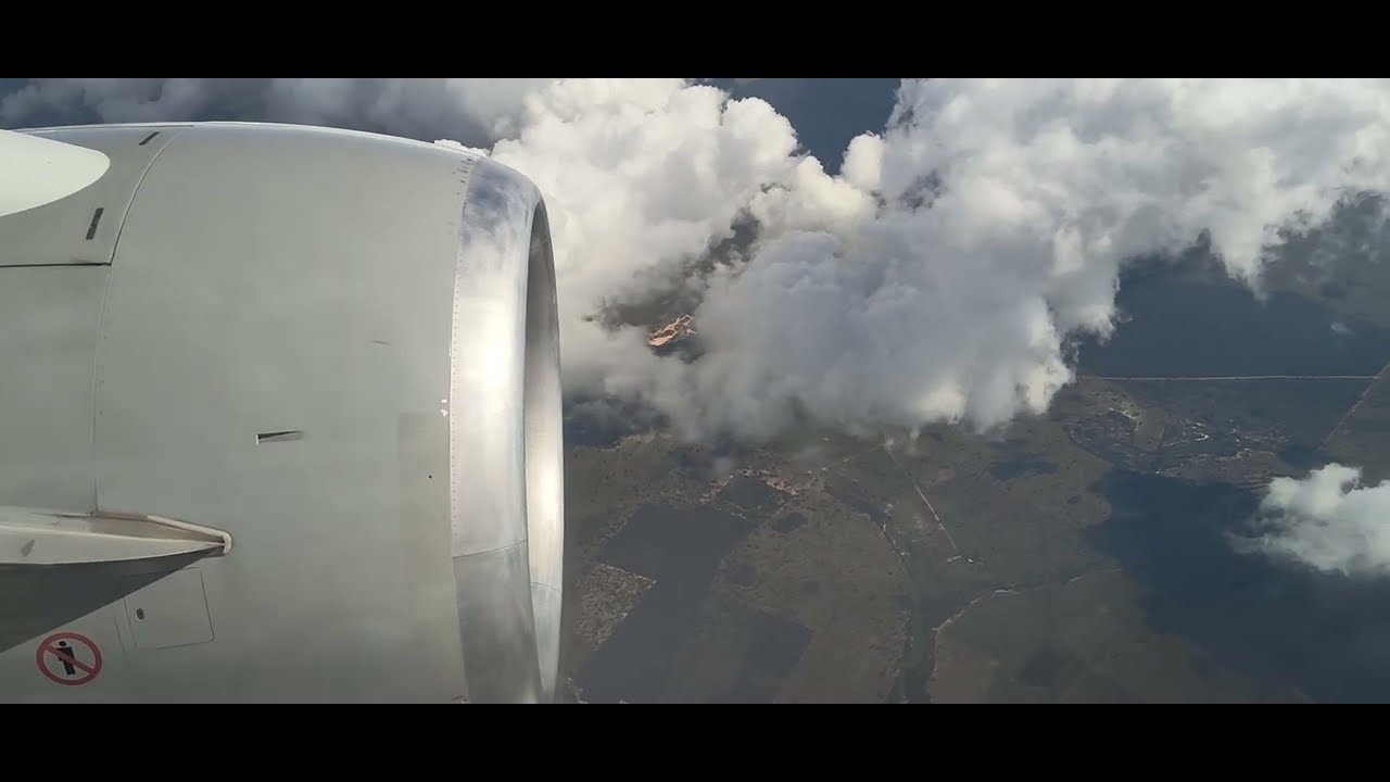 Aproximação e pouso no aeroporto de Campo Grande MS no Boeing 737 800 da Gol