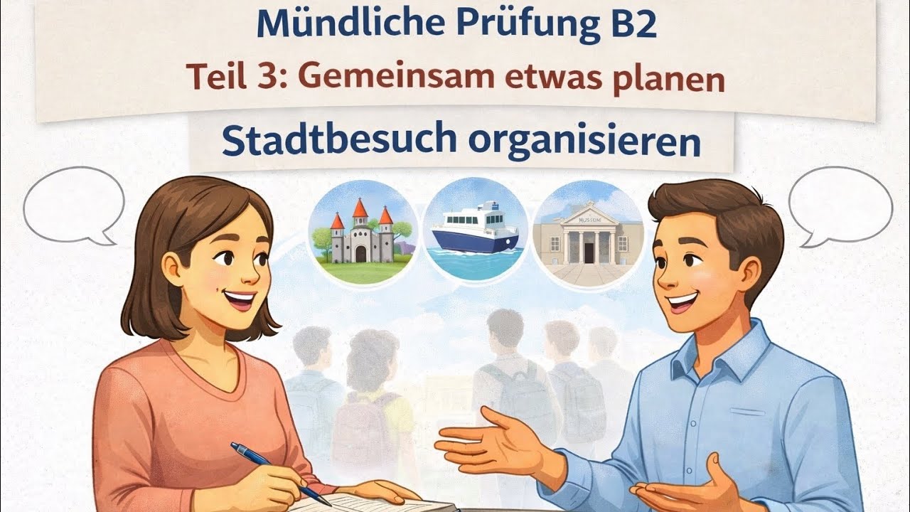 Mündliche Prüfung B2 Sprechen Teil 3 einfach erklärt | الامتحان الشفوي 