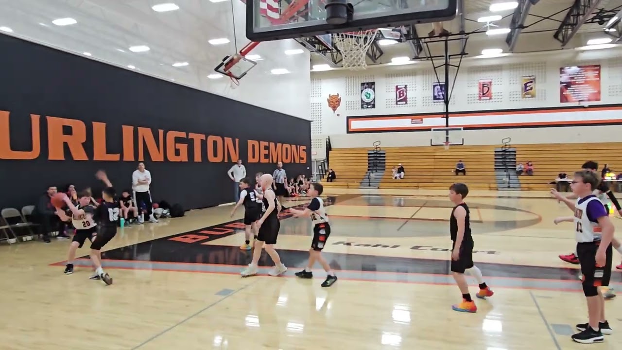 2.21.26 5th grade JR Raiders vs Burlington (Won 30-8); Dominic with 2pts, 2reb, 2stl