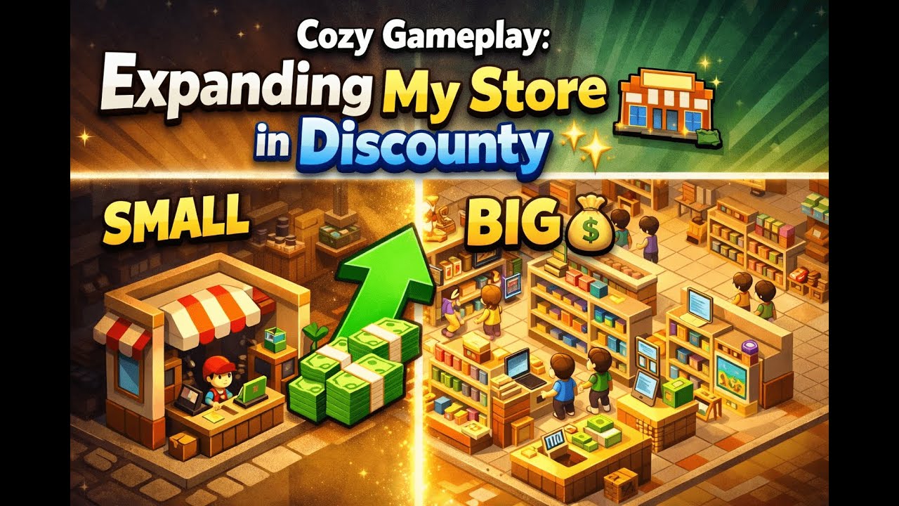 Cozy Gameplay: Expanding My Store in Discounty 🏪✨