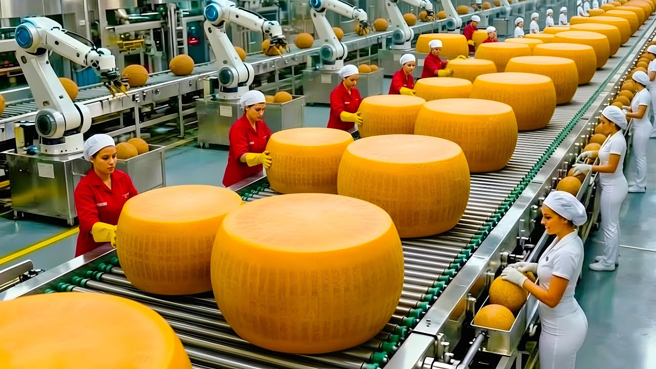 Inside the Cheese Factory – (Full Process) How American Slices Are Made