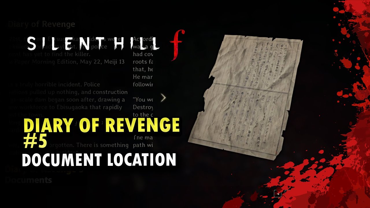 Diary of Revenge NEW GAME+ #5 - Document Location | Silent Hill f